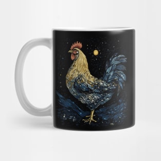 Starry Night Inspired Chicken Gifts Funny Chicken Mug